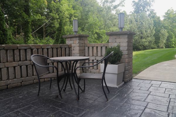 Stamped Concrete Patio Installation in Ankeny