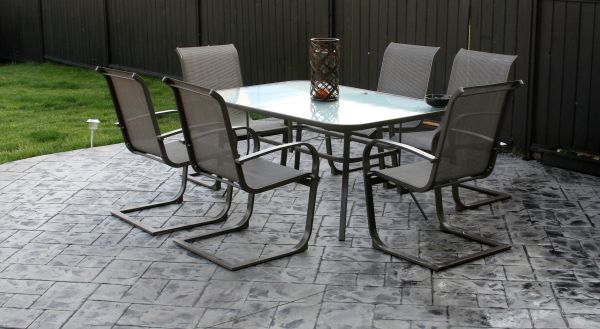 Backyard Concrete Stamping in Ankeny